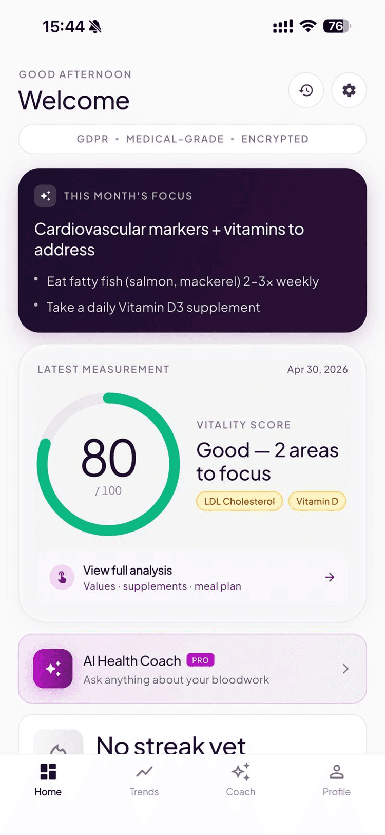 Biolyze app screenshot